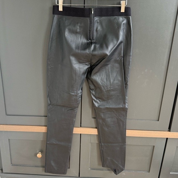 J. Crew Black Faux Leather Gigi Pants 8 - Picture 4 of 6